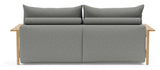 Malloy Wood Soffa Bed, Bouclé/Ash Grey