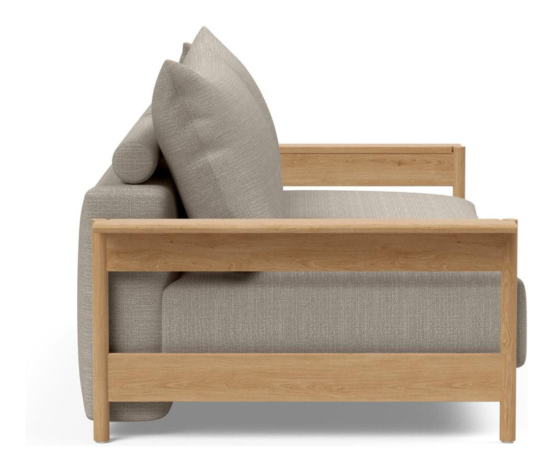 Malloy Wood Soffa Bed, Kenya Gravel