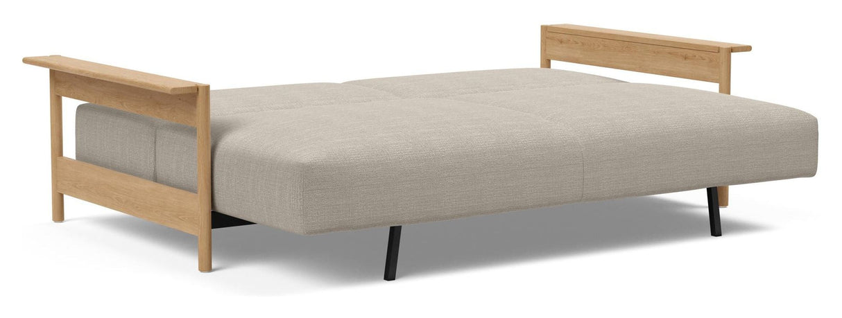 Malloy Wood Soffa Bed, Kenya Gravel