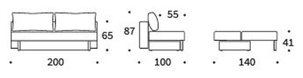 MERGA SOFA BED, BOUCLÉ/OCHER