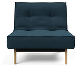 Splitback Eik Lounge Chair, Oak, Argus/Navy Blue