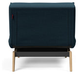 Splitback Eik Lounge Chair, Oak, Argus/Navy Blue