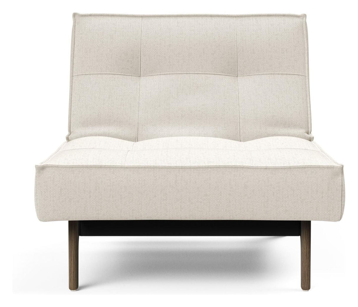 Splitback Oak Lounge stol, rökt ek, off-white bouclé