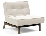 Splitback Oak Lounge stol, rökt ek, off-white bouclé