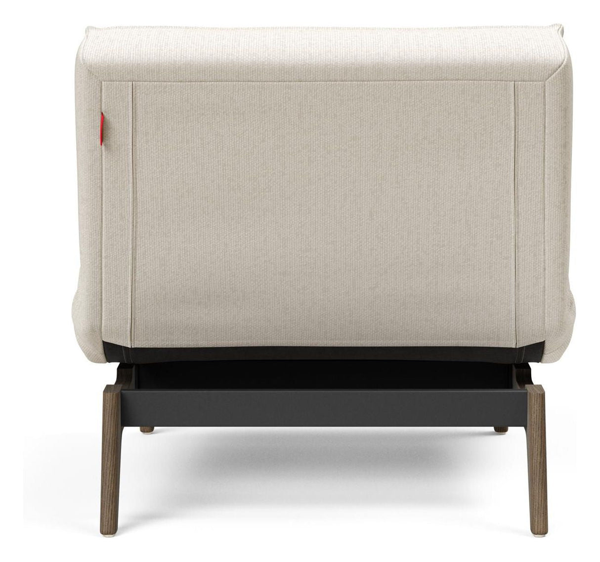 Splitback Oak Lounge stol, rökt ek, off-white bouclé