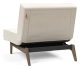 Splitback Oak Lounge stol, rökt ek, off-white bouclé