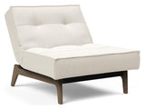 Splitback Oak Lounge stol, rökt ek, off-white bouclé