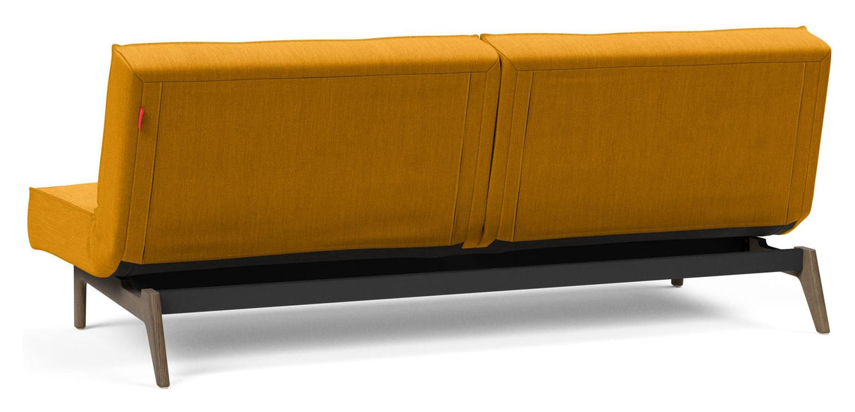 Splitback Oak Sofa Bed, Smoked Oak, Burned Curry