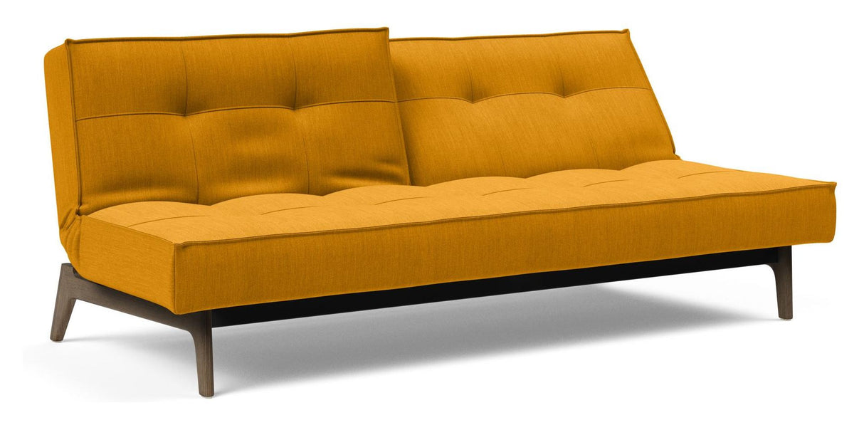 Splitback Oak Sofa Bed, Smoked Oak, Burned Curry