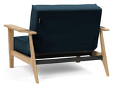 Splitback Frej Lounge Chair, Oak, Argus/Navy Blue