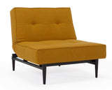 Splitback Styletto Lounge Chair, Yellow w. svarta ben