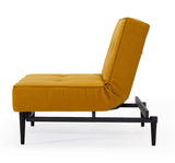 Splitback Styletto Lounge Chair, Yellow w. svarta ben