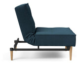 Splitback Styletto Lounge Chair, Light Wood, Argus/Navy Blue