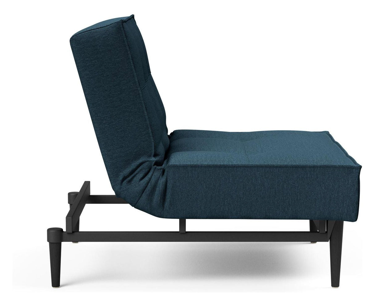 Splitback Styletto Lounge Chair, Black, Argus/Navy Blue