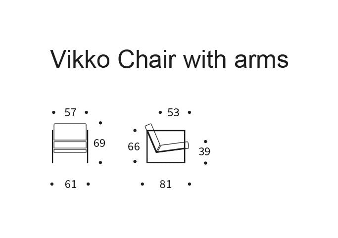 Vikko lounge stol med armstöd, vridning granit