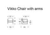 Vikko lounge stol med armstöd, vridning granit