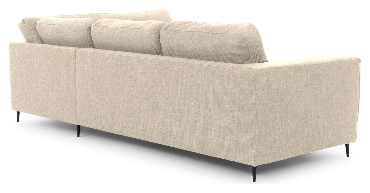 Bernadotte soffa w. Chaise Longue 3-sits öppen höger, beige