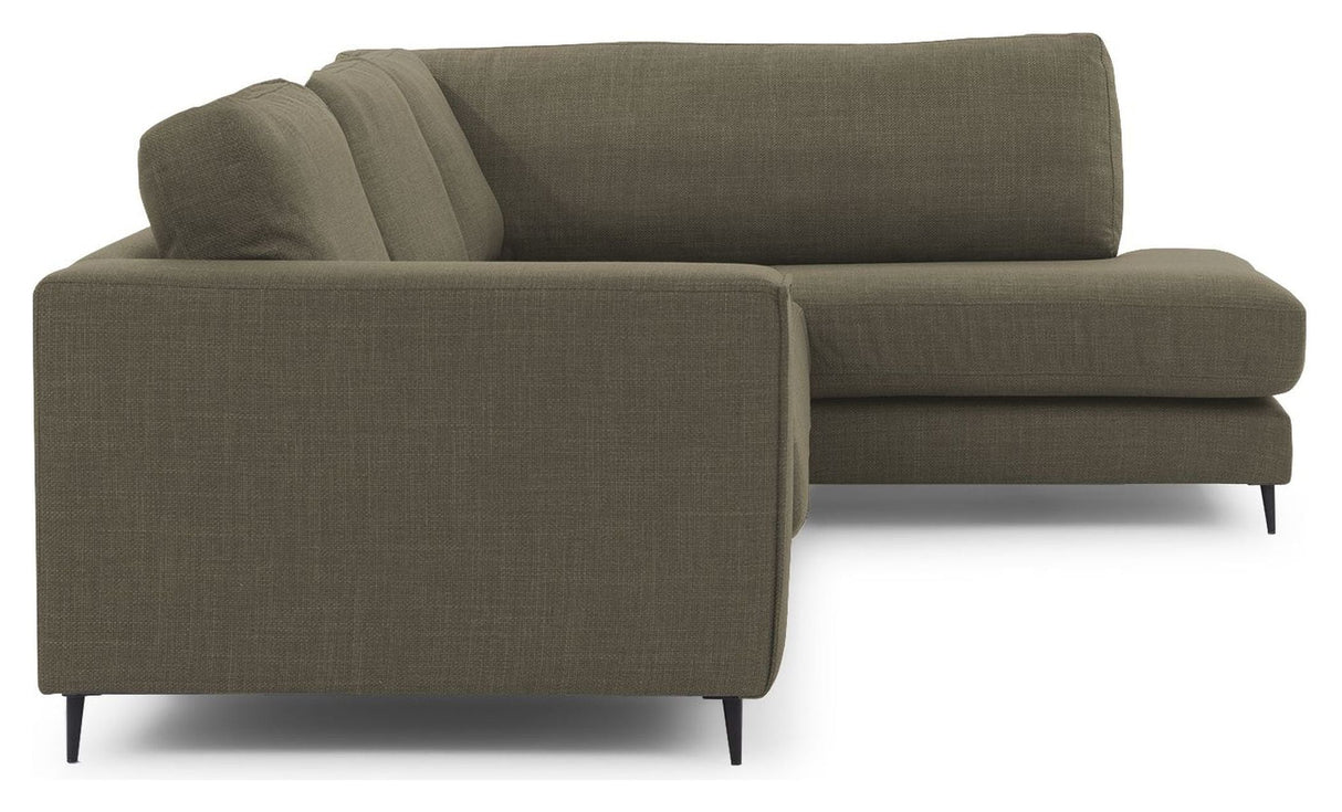 Bernadotte soffa w. Chaise Longue 3-sits öppen höger, grön