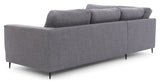 Bernadotte soffa w. Chaise Longue 3-sits öppen vänster, antracit