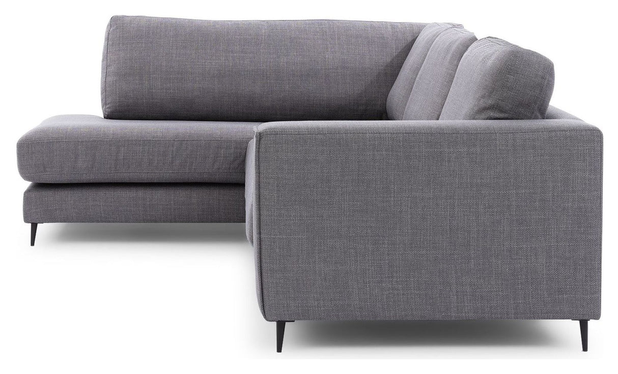 Bernadotte soffa w. Chaise Longue 3-sits öppen vänster, antracit