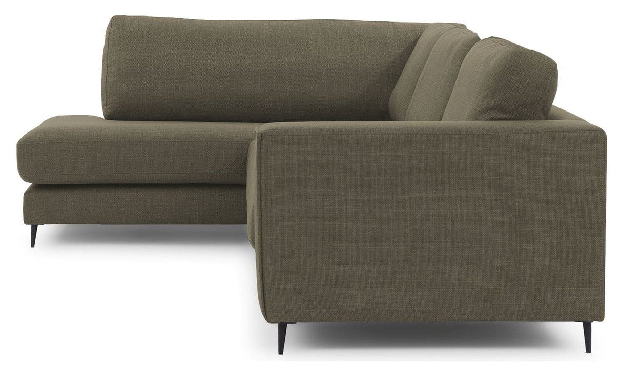 Bernadotte soffa w. Chaise Longue 3-sits öppen vänster, grön