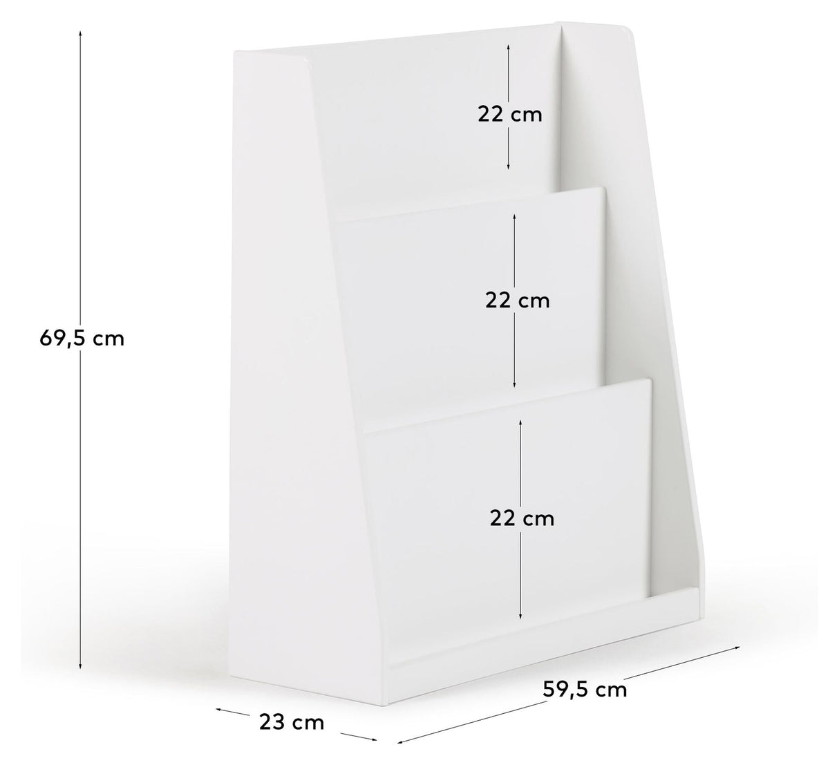 Adiventina Bookhelf, 59.5x69.5, White MDF