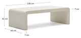 Aiguablava Lounge Table, White, 135x65