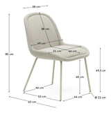 Aimin Dining Chair med Beige Ben, Beige Chenille