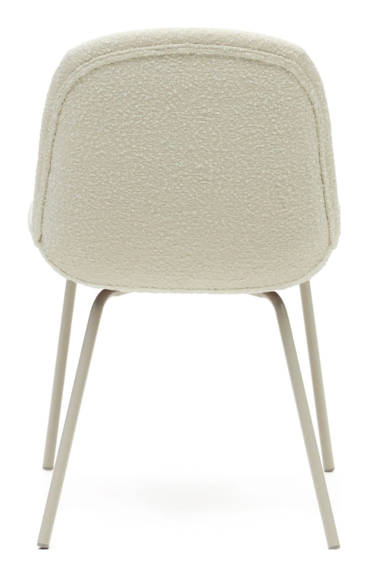 Aimin Dining Chair with Beige Ben, White Bouclé