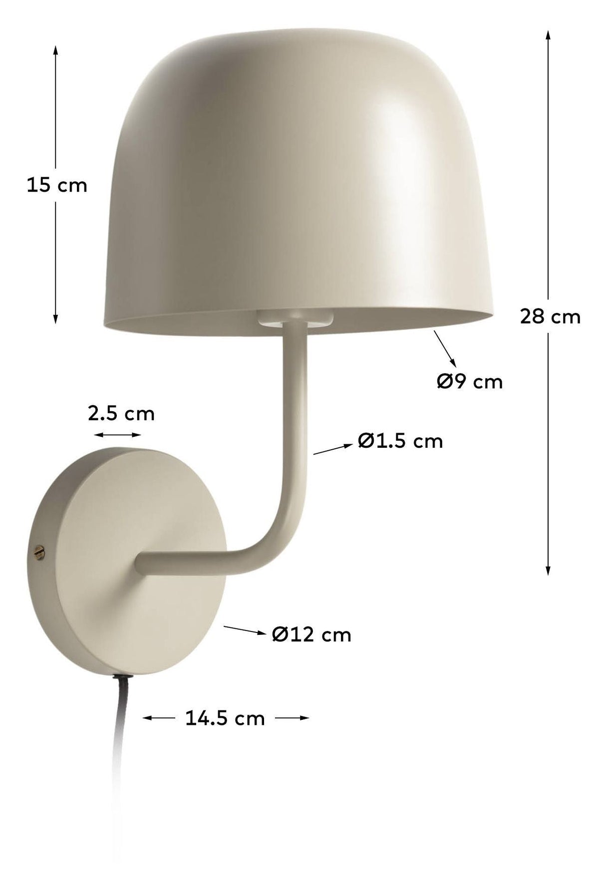 Alish Wall Lamp Beige