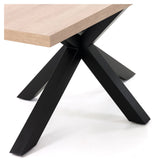 Arya Dining Table Black/Sonoma Melamine, 160x100