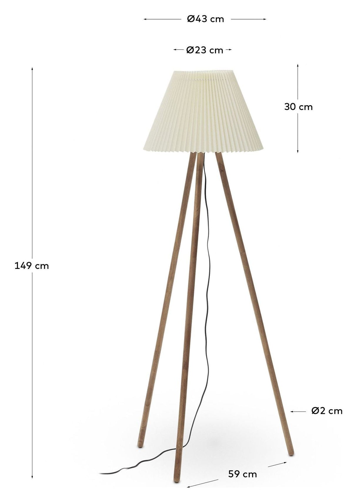 Benicarlo golvlampa, beige