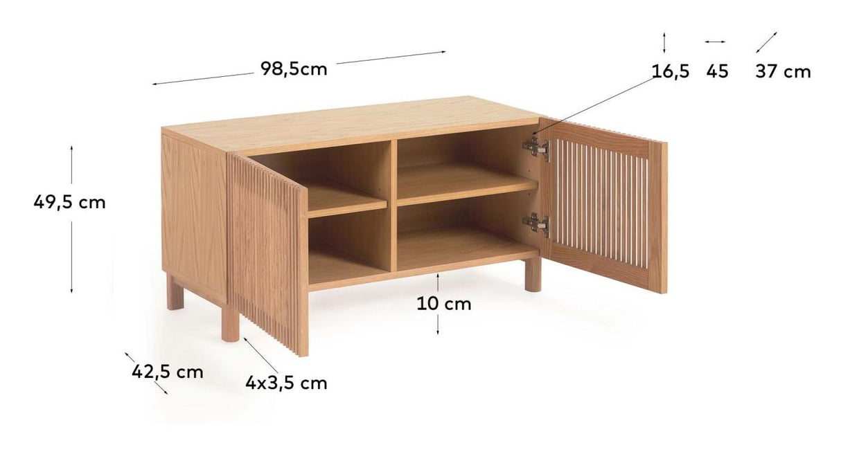 Beyla Bench med 2 dörrar, ek/fanér