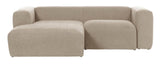 Block 2-Pers. Soffa med vänsterläge chaise beige chenille