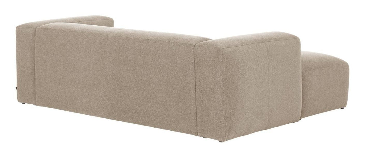 Block 2-Pers. Soffa med vänsterläge chaise beige chenille