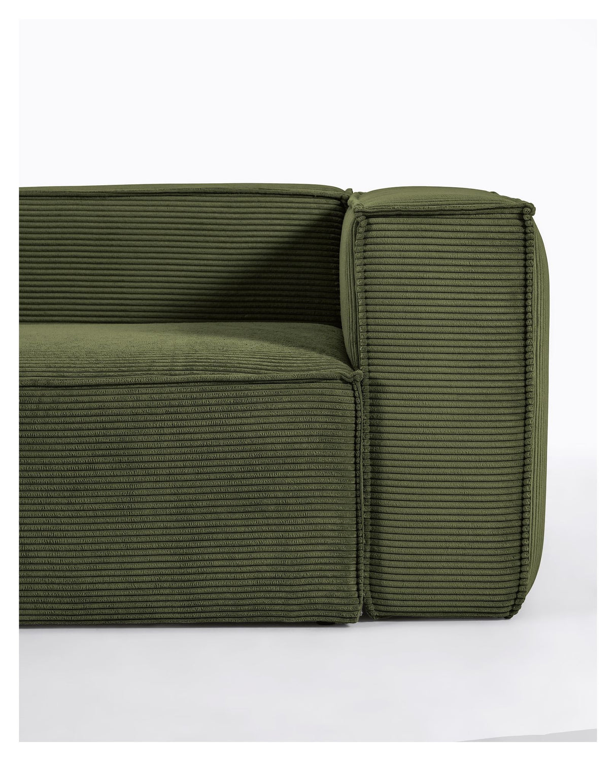 Block 3-Pers. Corner Soffa, 290x230, Green Velvet