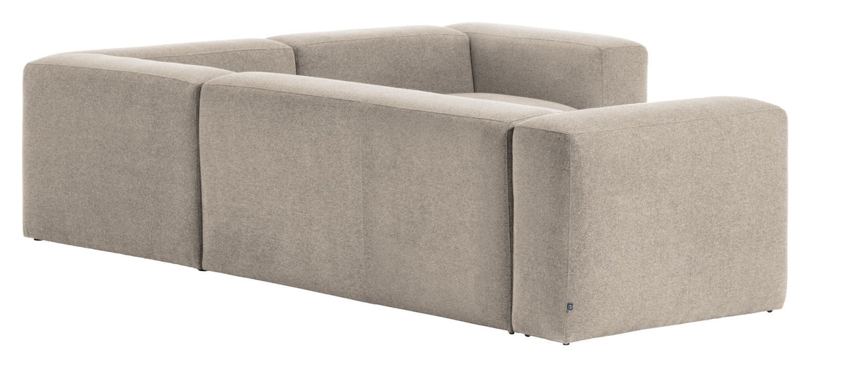 Block 3-Pers. Corner Soffa Beige Chenille, 290x230