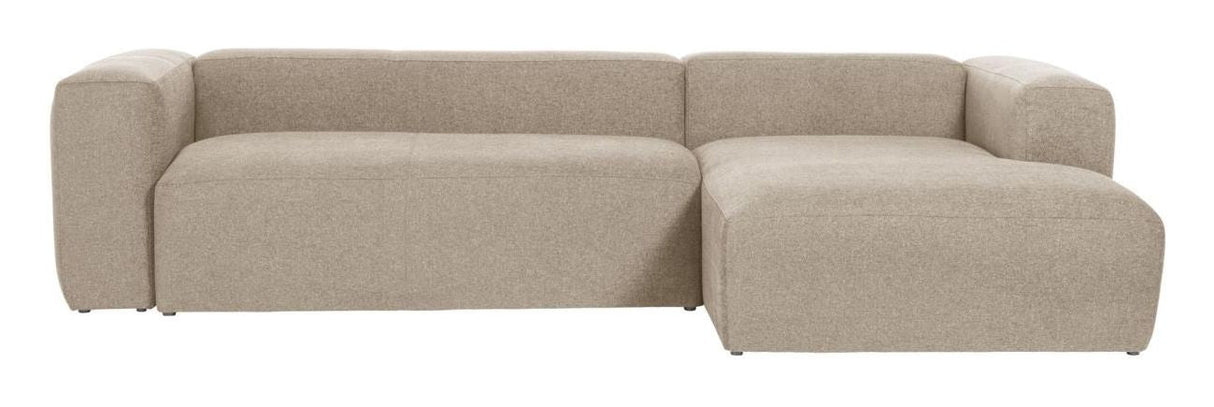 Block 3-sits soffa w. Höger schäslong - beige