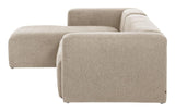 Block 3 -sits soffa med vänster schäslong - beige