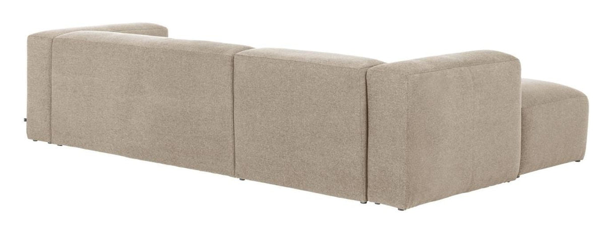 Block 3 -sits soffa med vänster schäslong - beige