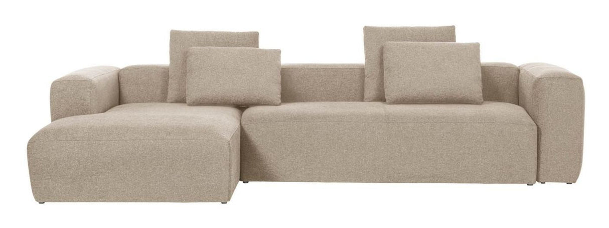 Block 3-Pers. Soffa med vänsterläge chaise beige