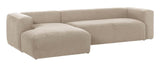 Block 3-Pers. Soffa med vänsterläge chaise beige