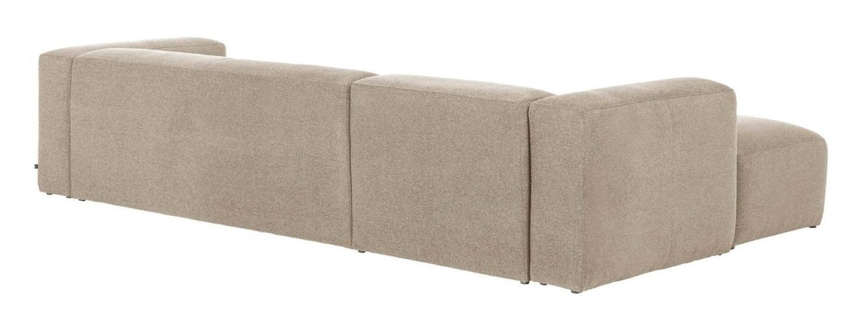 Block 3-Pers. Soffa med vänsterläge chaise beige