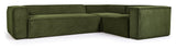 Block 4-Pers. Corner Soffa, 320x230, Green Velvet