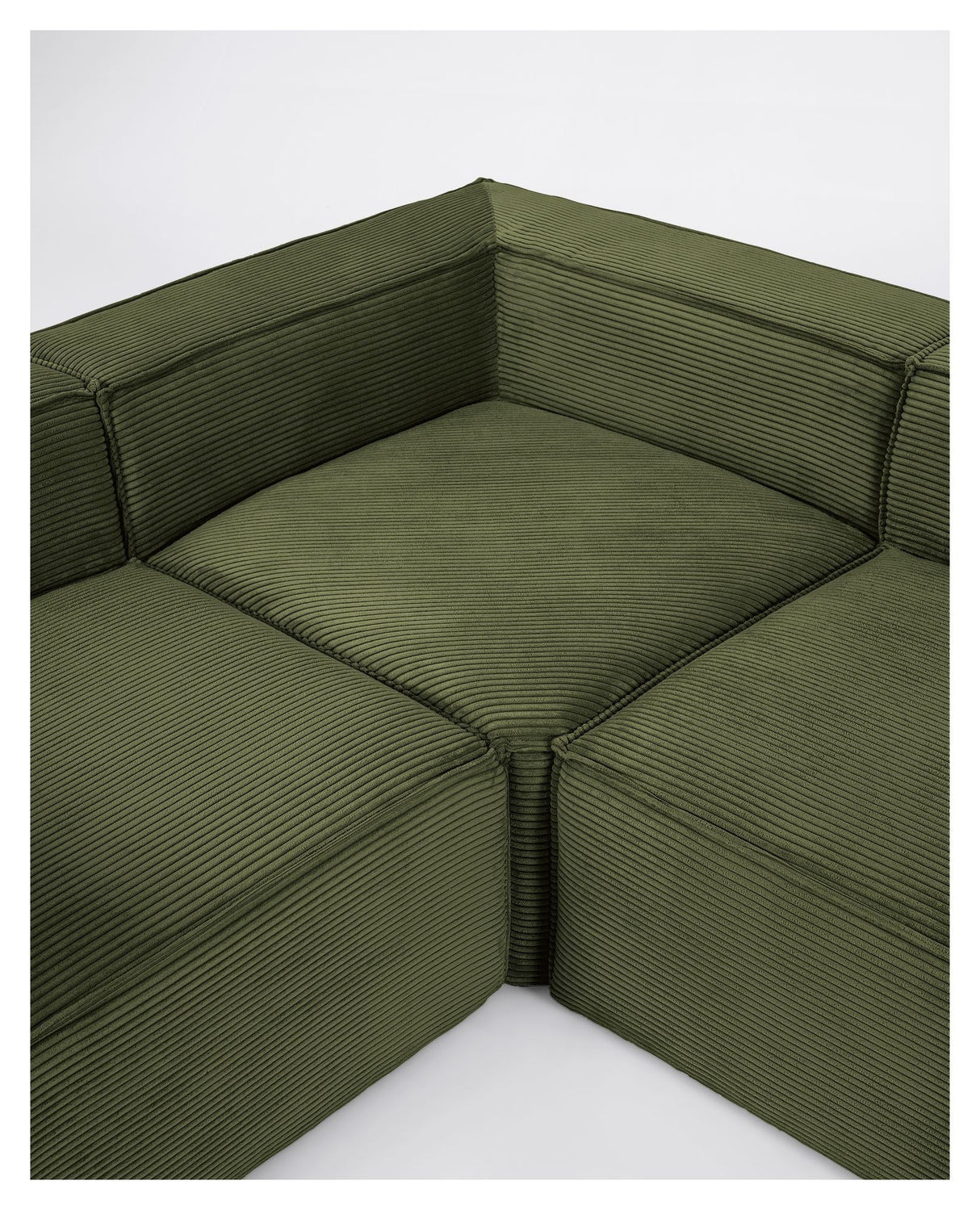 Block 4-Pers. Corner Soffa, 320x230, Green Velvet