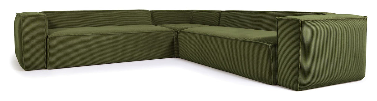 Block 6-Pers. Corner Soffa, 320x320, Green Velvet