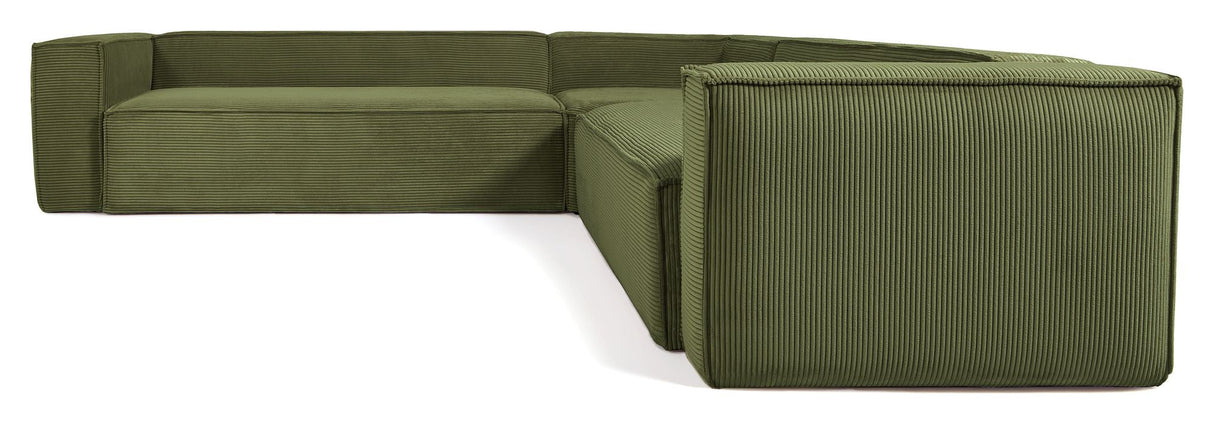 Block 6-Pers. Corner Soffa, 320x320, Green Velvet