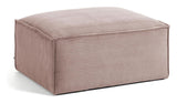 Block Pouf Pink Velvet