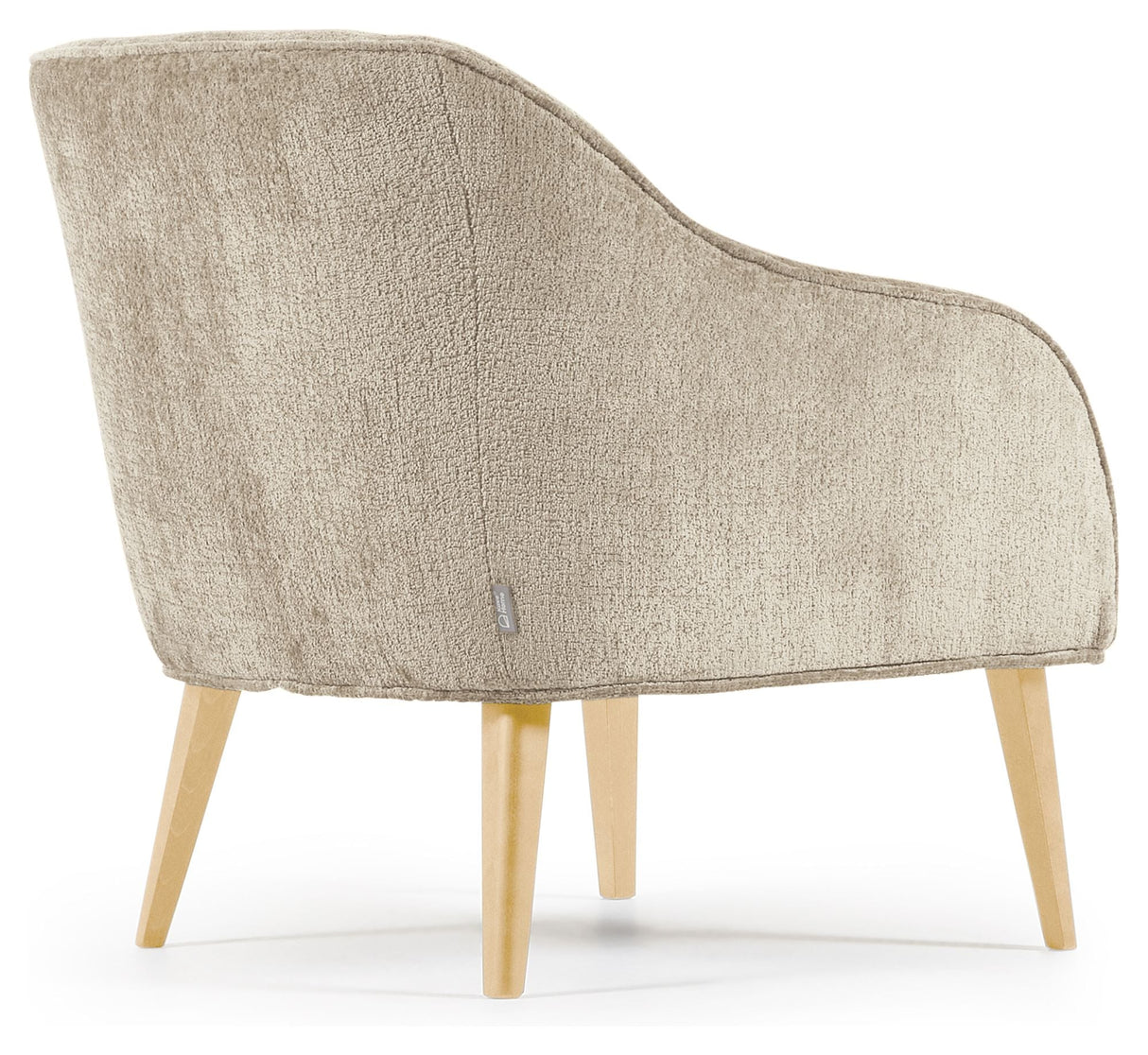 Bobly Lounge Chair, Beige Chenille/träben