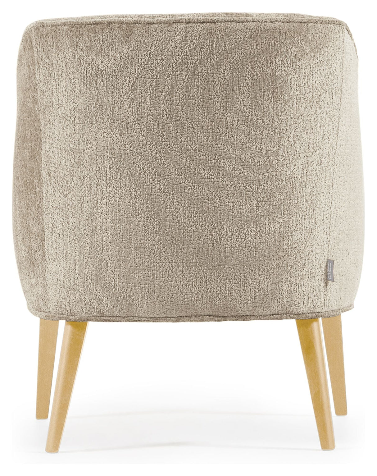 Bobly Lounge Chair, Beige Chenille/träben